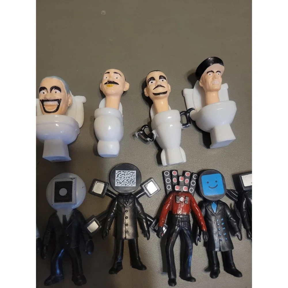 Skibidi Toilet Figures Set Cameraman TV Man Speaker Model Toys Cake Topper‎ lot